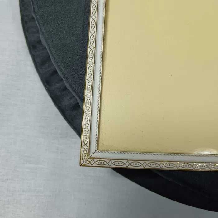 Rama foto Art Deco scandinav, metaloplastie alama, vintage, sticla