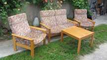 Set mobila canapea, fotolii ,masuta, toate lemn masiv supercalitate