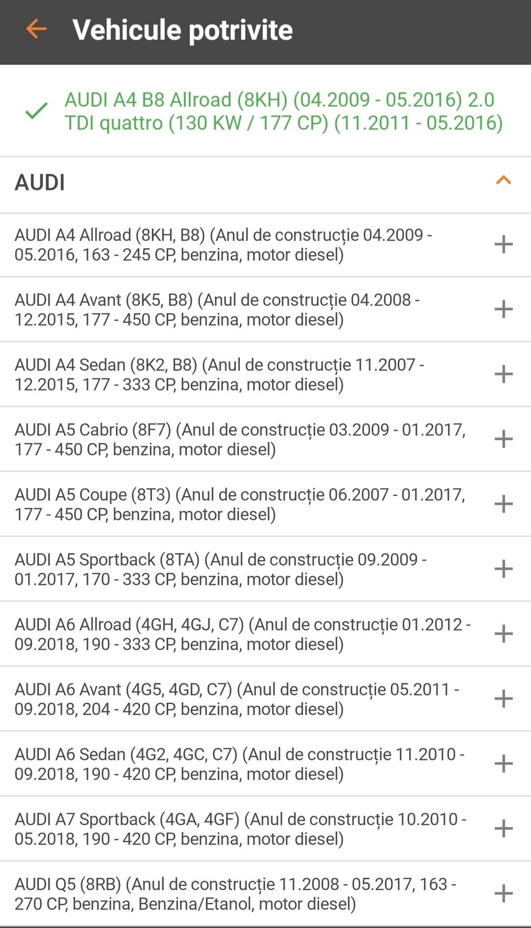Kit Transmisie Automata Audi A4 Allroad (8KH, B8) 2.0 TDI 177 CAI