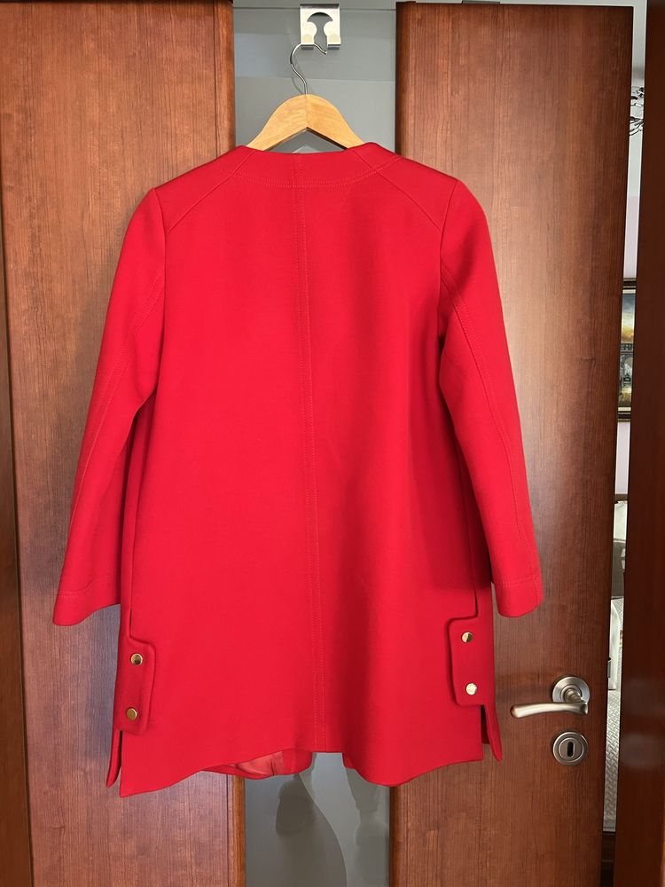 Червено дамско палто Mango Suit