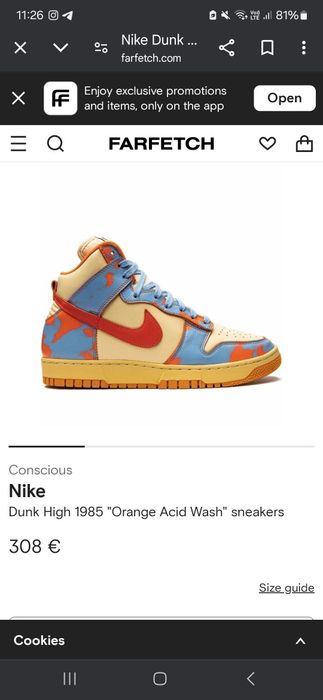 Nike Dunk High 1985 "Orange Acid Wash"