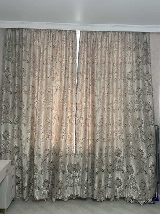 Шторы жаккард с рисунком дамаск