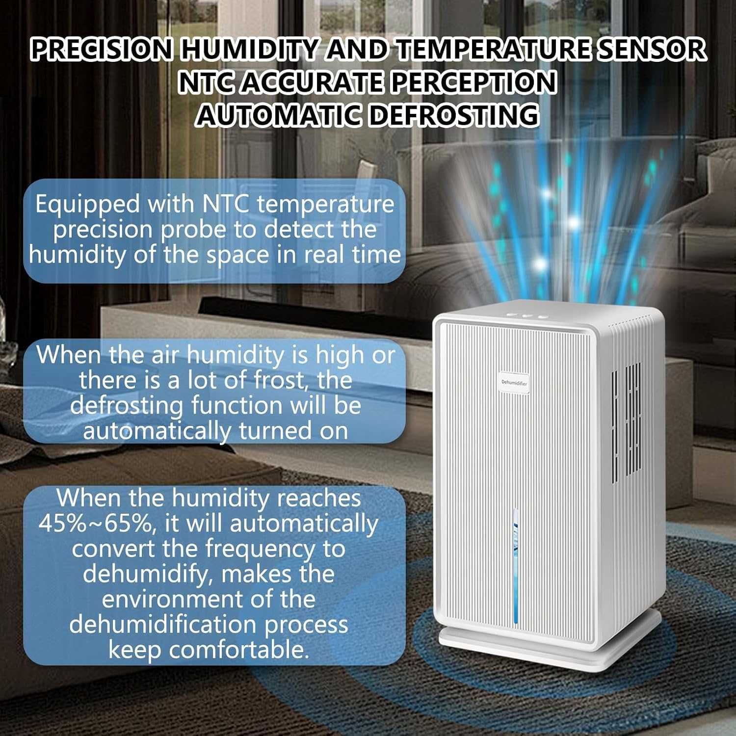Влагоабсорбатор Homcoice Dehumidifier, 1L/T ,Гаранция