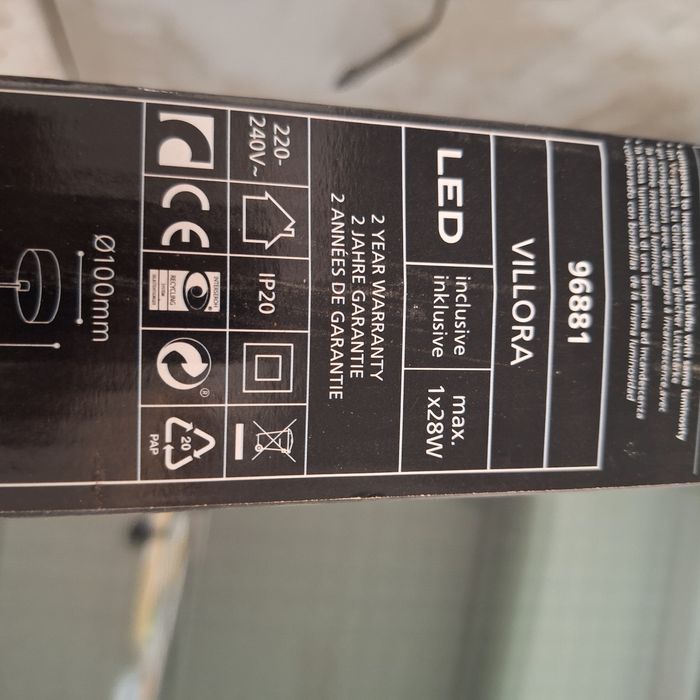 Висяща лед лампа Eglo Villora - чисто нова