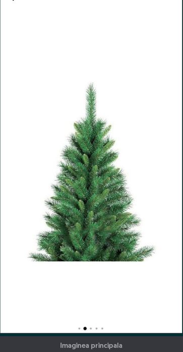 Brad artificial promo Kring Dover, PVC, 120 cm, cu suport metalic,