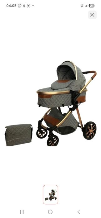 Коляска детскаяКоляска универсальная 2 в 1 Teknum, серый