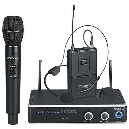 Set microfoane profesionale  wireless Ibiza Sound