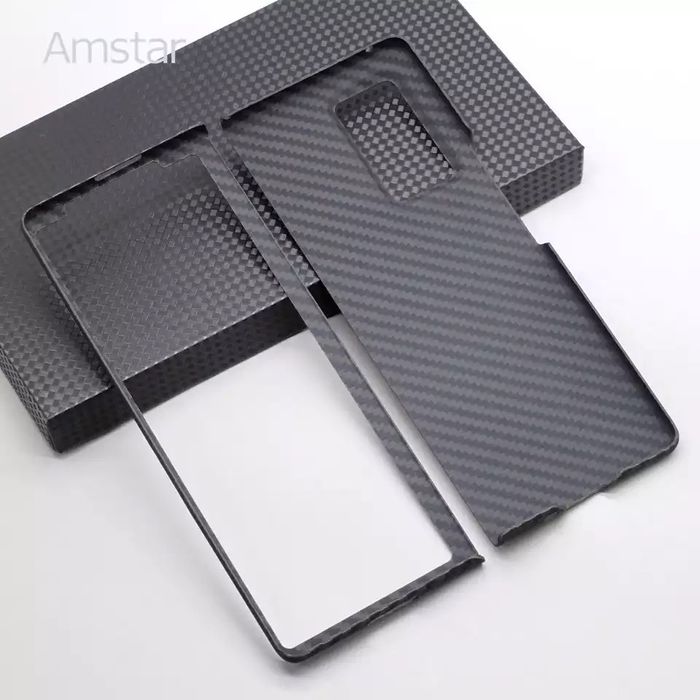 Husa Fibra De Carbon Subtire Fata Spate Neagra Samsung Z FOLD 3 4 5