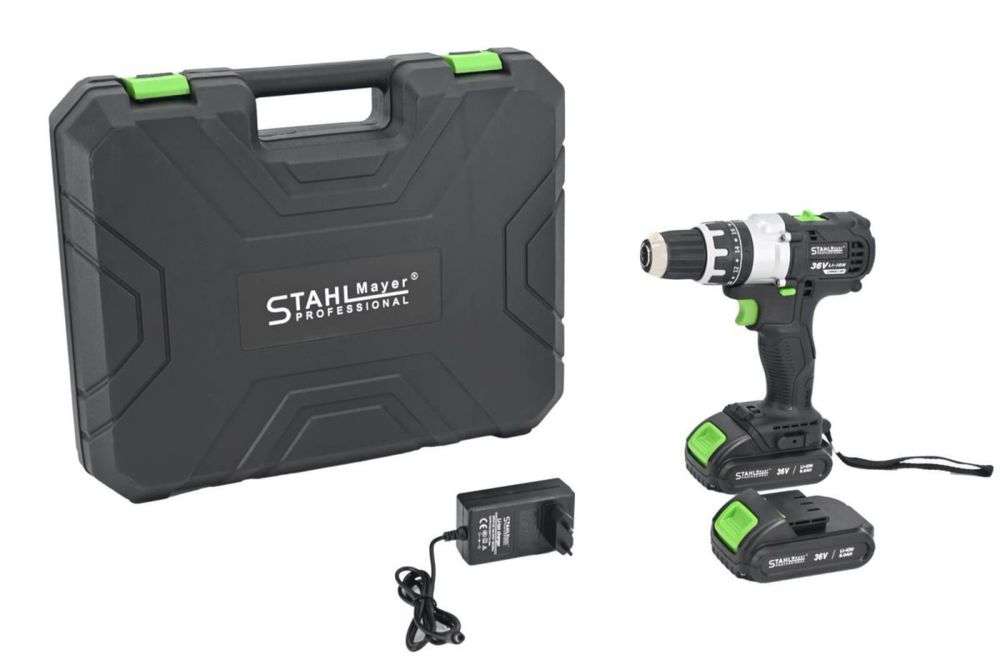 Акумулаторен Винтоверт STAHLMAYER с 2 Батерии 36V 8Ah + 111 Части