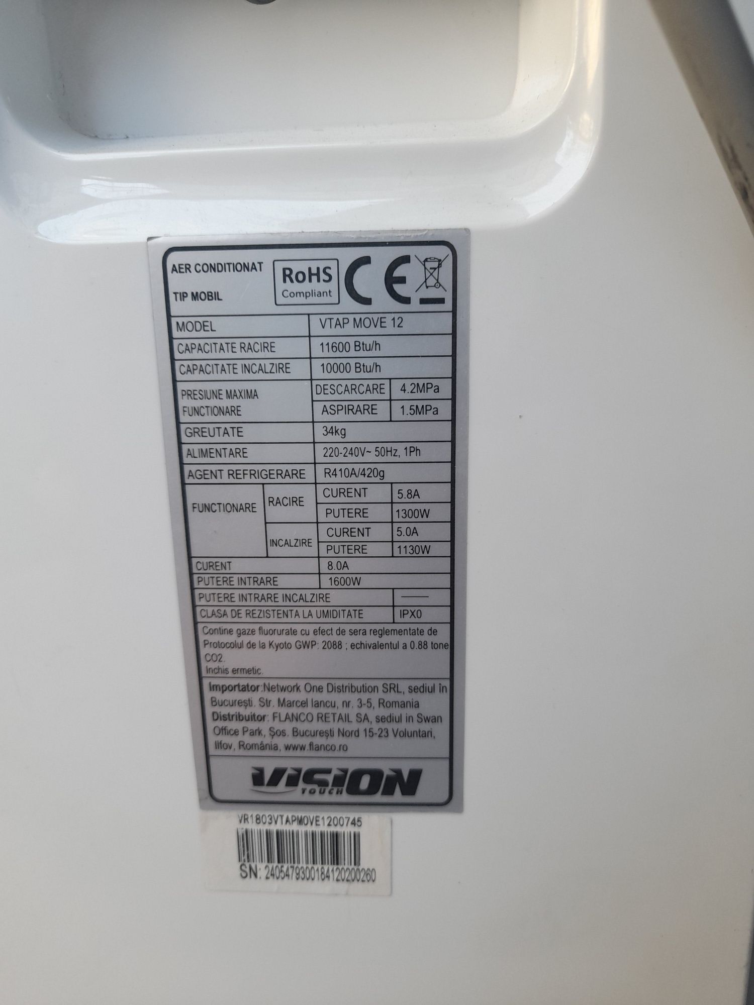 Aer conditionat portabil 12000 btu super pret