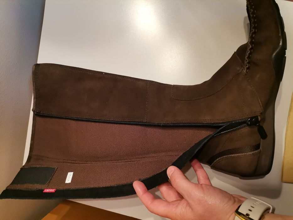 Cizme piele întoarsă Esprit