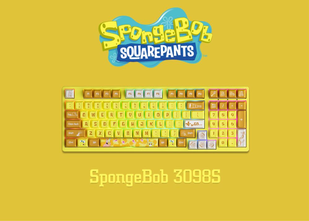 Клавиатура игровая Akko 3098S RGB Sponge Bob CS Sponge RGB