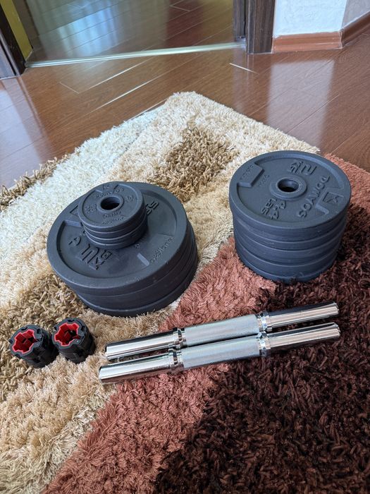Vand set ganter+banca de abdomene+banca de bench press