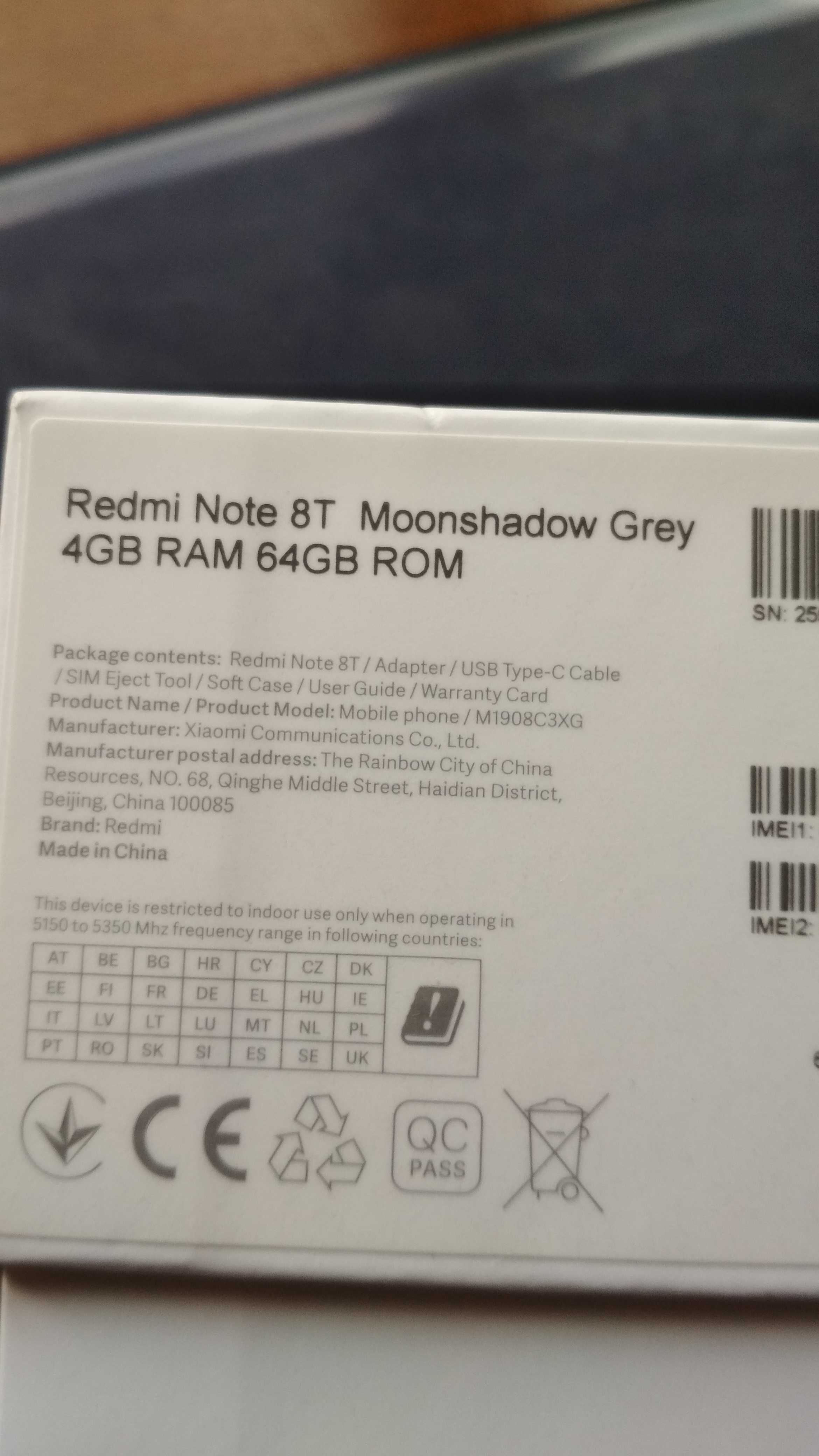 Xiaomi Redmi Note 8T Moonshadow 4GB RAM 64 GB ROM