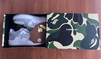 Bape Sta Low White Grey