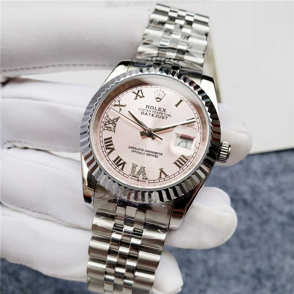 Ceas de dama automat Rolex Lady-Datejust Pink Roman 36 MM