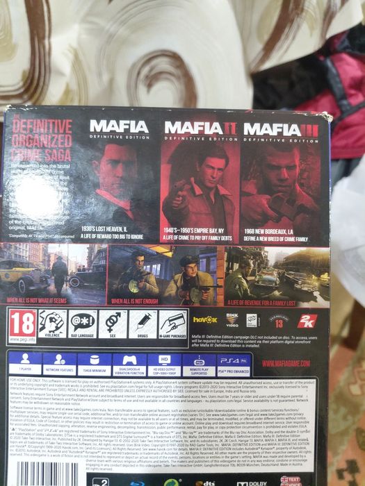 Продавам игра MAFIA TRILOGY за PS4