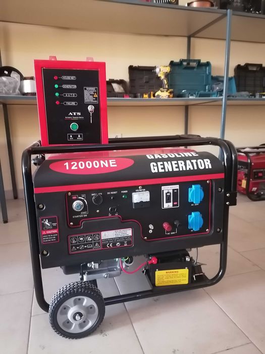 9.5Kw Бензинов генератор за ток с ATS кутия 220V агрегат за ток