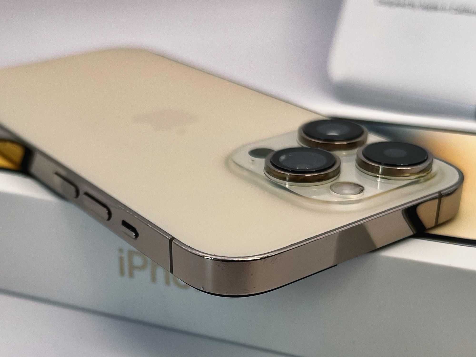iPhone 14 Pro, 256GB, Gold, 100% батерия, Отключен, с проблем!