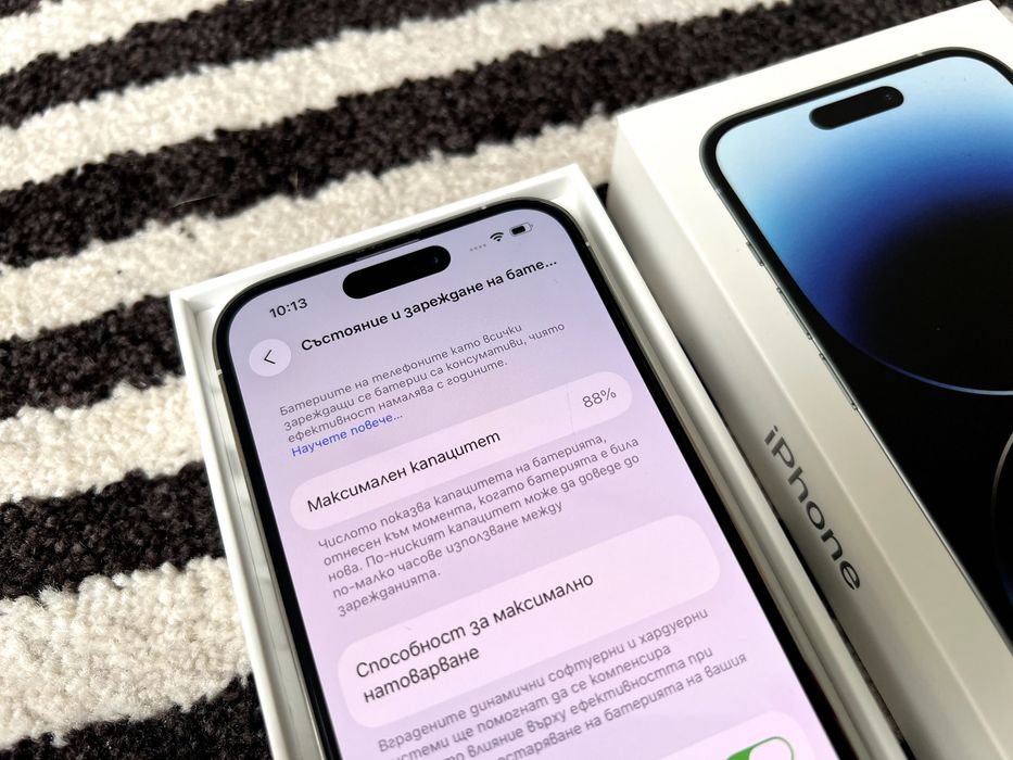  iPhone 14 Pro | Silver | 128 GB | КАТО НОВ | ОСТАВАЩА ГАРАНЦИЯ 1 ГОД
