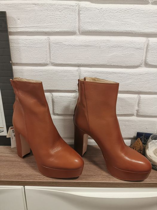 Боти -  Zara- кафяв цвят