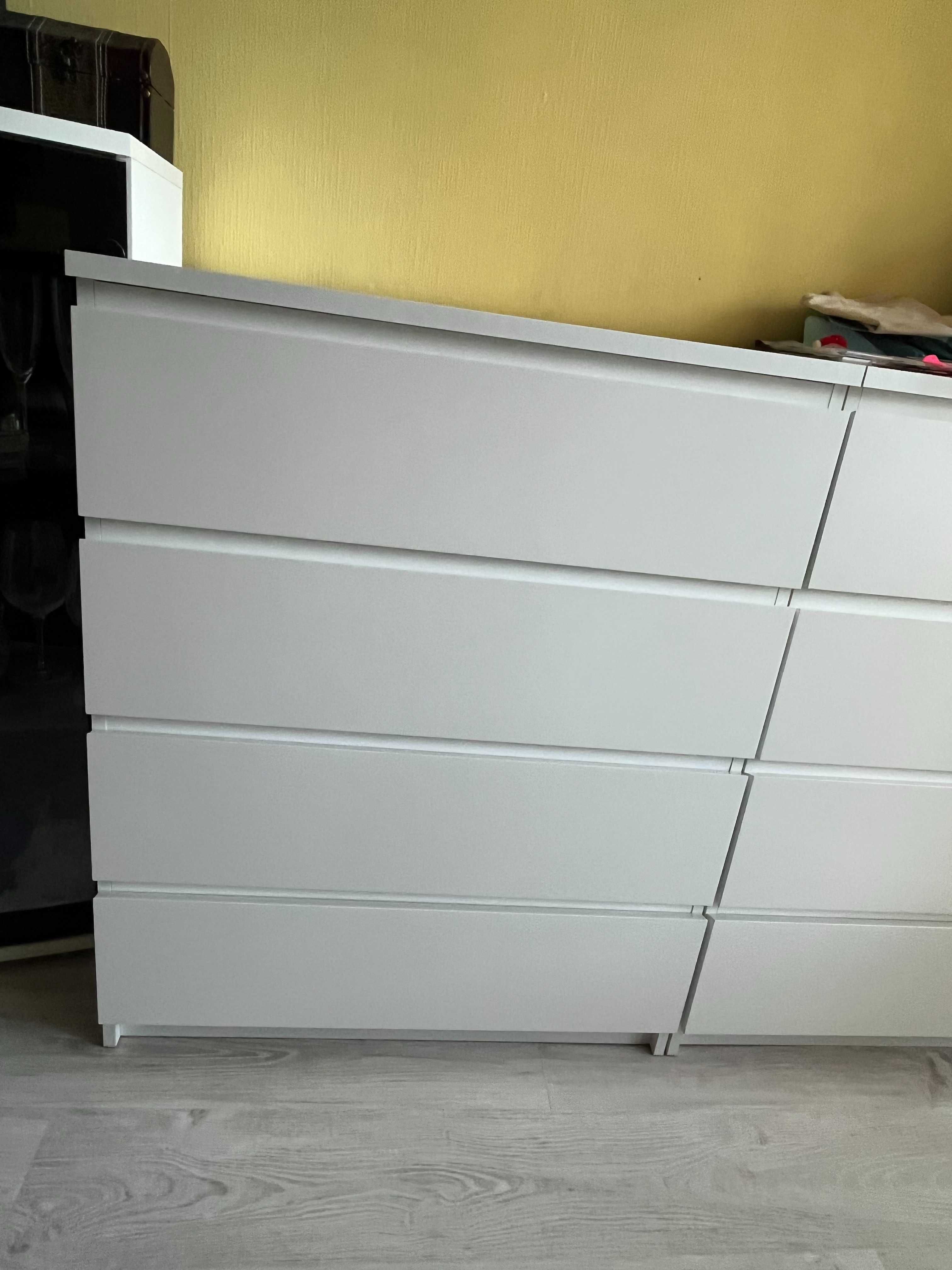 Скрин MALM IKEA - 4 чекмеджета - бял