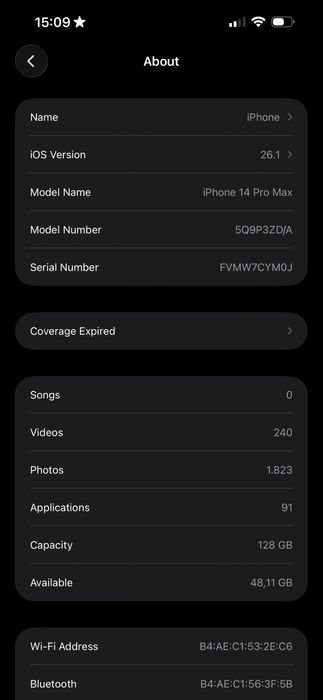 IPhone 14 Pro Max Space Black