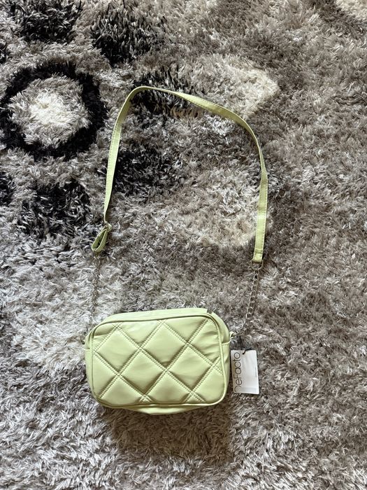 Geantă crossbody verde pal piele ecologică DeFa