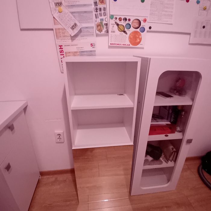 Vand birou alb dublu