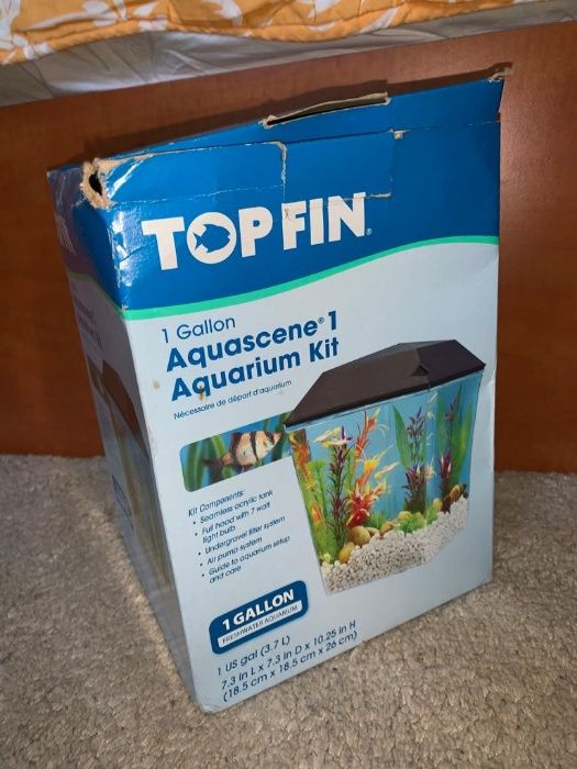 Acvariu Topfin, complet, made in USA, 3.7L