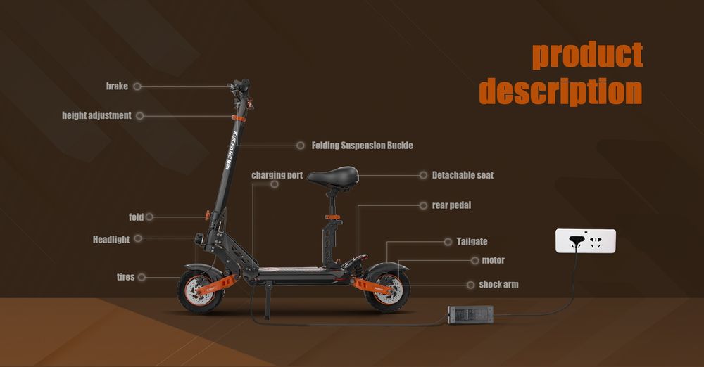 Електрическа тротинетка Kukirin G2 MAX 1000w 20AH скутер Кукирин