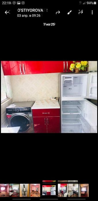 Samarqand shahar ijara uchun kvartira 2xona 3 xona qilingan