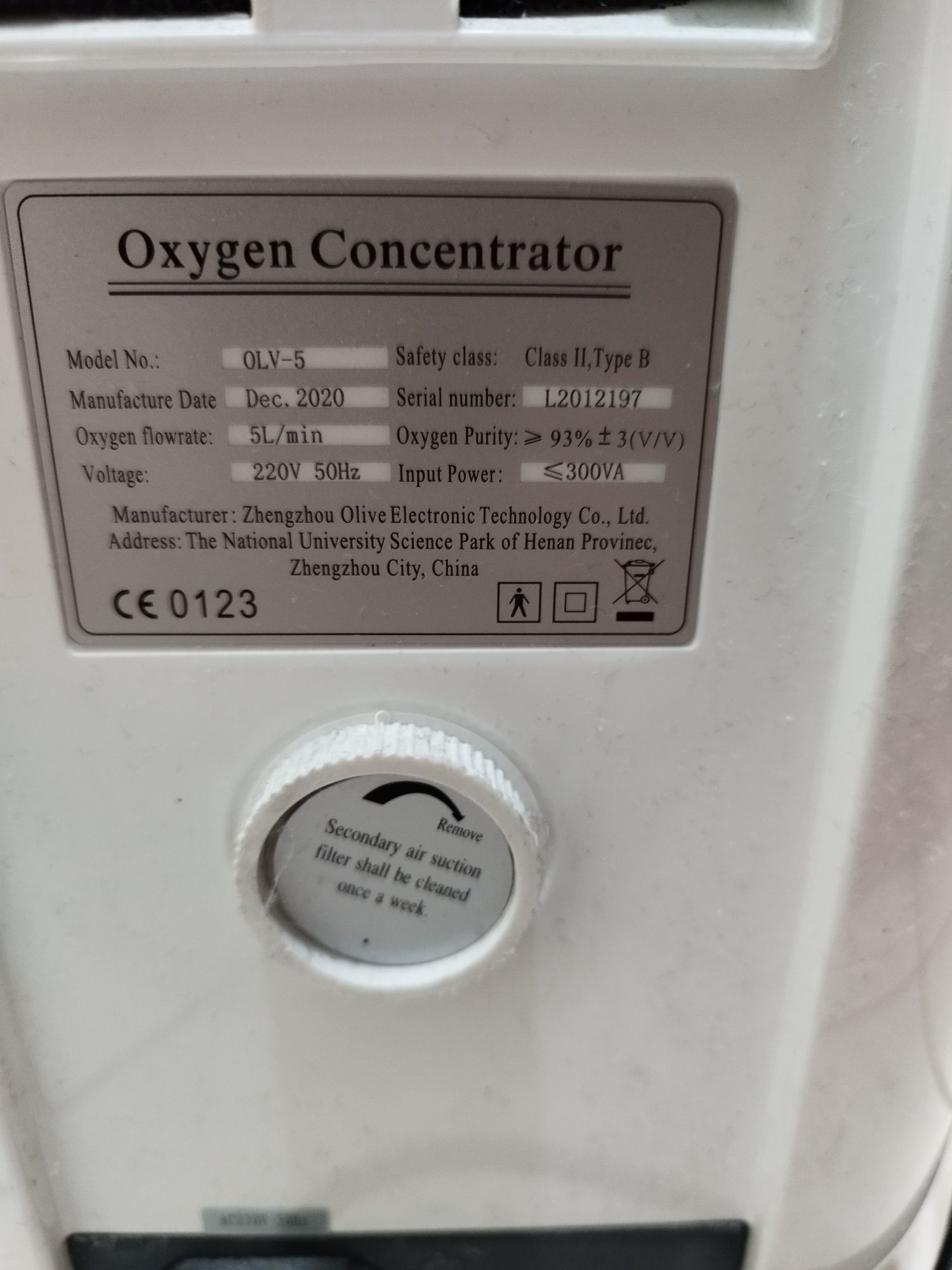 Concentrator oxigen