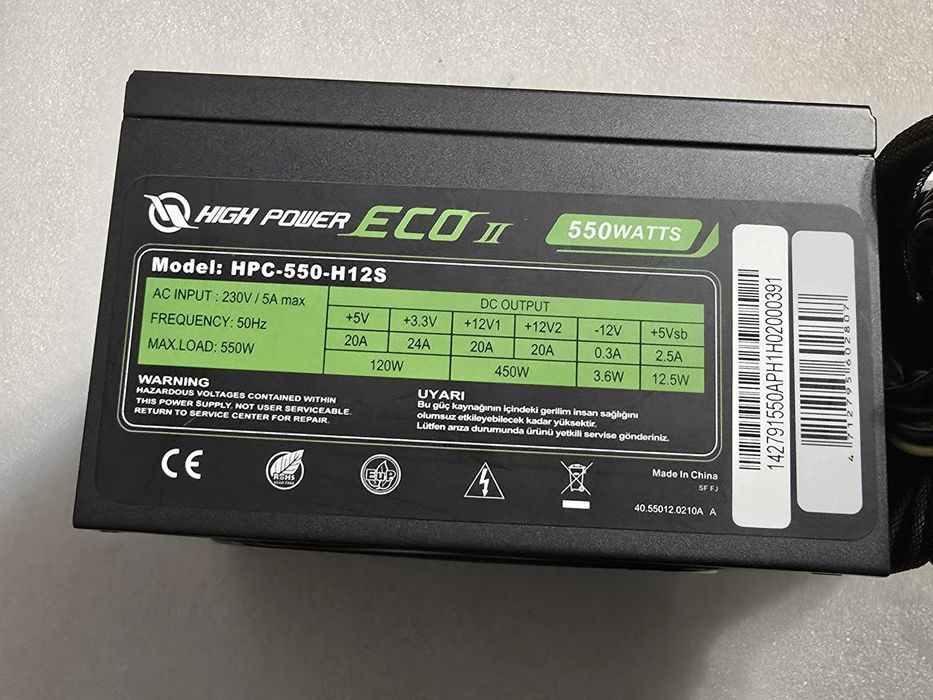 Sursa Sirtec ECO II HPC-550-H12S, 550W, ATX 2.3