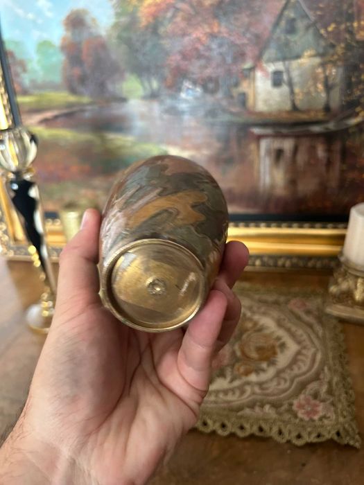 A178 Vaza veche de alama cloisonne ~500g 17,5cm