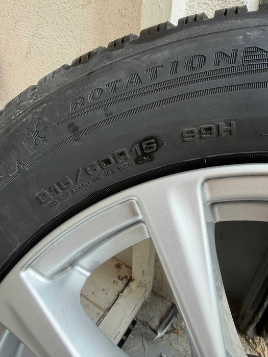 Джанти Borbet 16", 5х112, 7J ET38 Audi, VW, Skoda, 215/60/16 DUNLOP