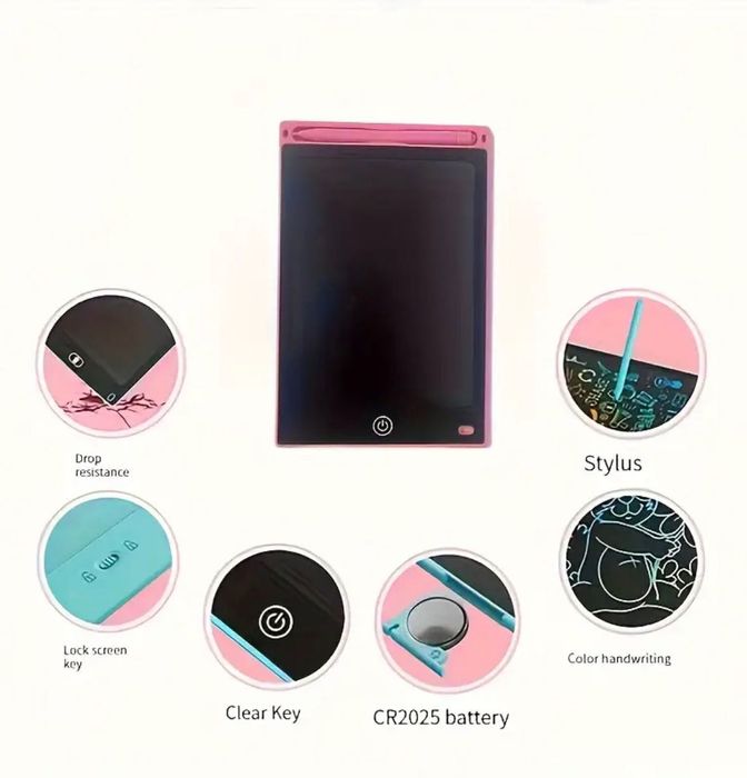 8,5-инчов цветен LCD Doodle Board - изтриваем таблет за рисуване