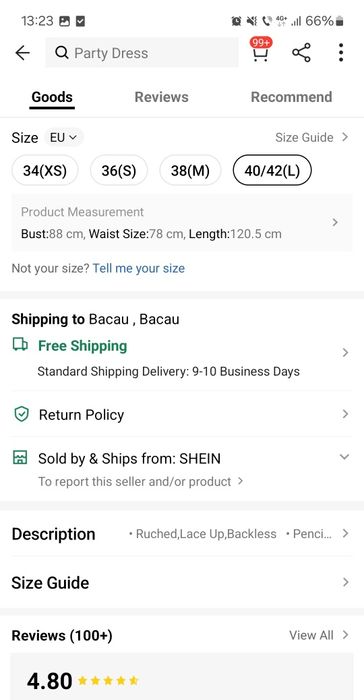 Vând rochițe mărimea L shein