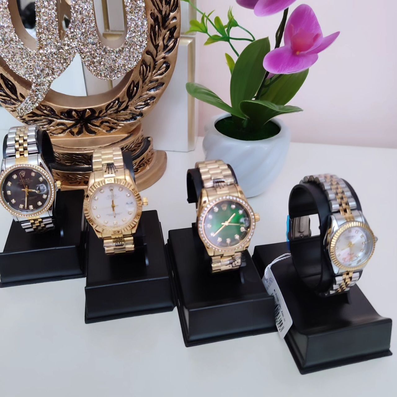 Rolex женский часы металлический ремешок