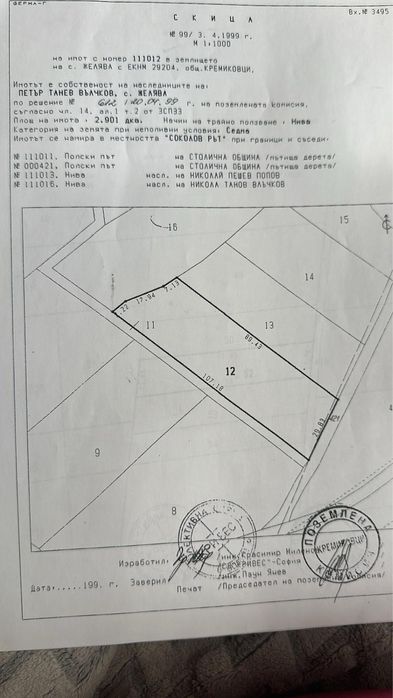 Продавам ниви в село Желява