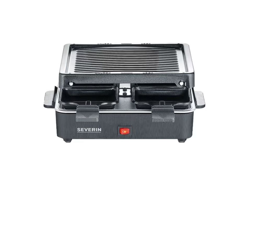 Plita grill/ raclette electrica Severin, 21 x 21 cm, placa striata