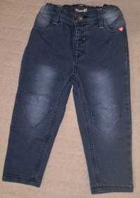 Pantaloni blugi jeans grosi fata BABY albastri cu inimi 1/2 ani noi