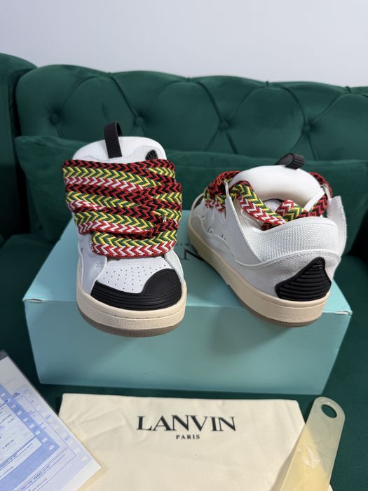 Adidasi Lanvin Curb Lace-Up piele naturala 100% Full Box Premium