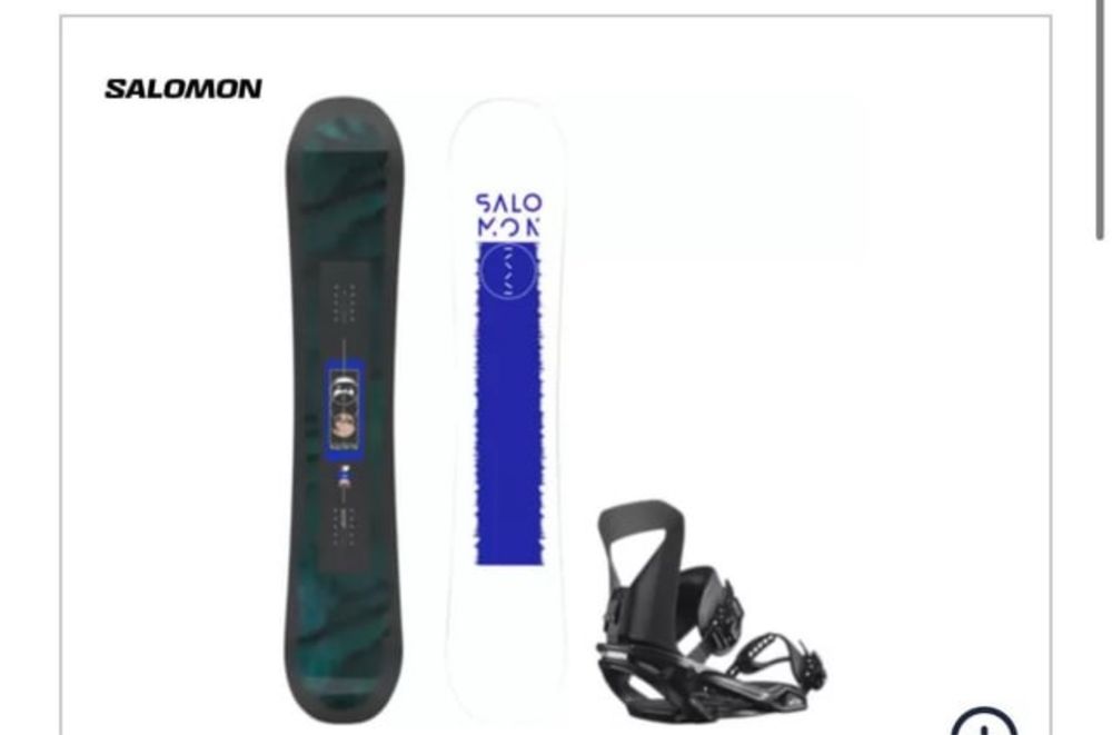 Placa snowboard Salomon + legaturi + husa transport/protectie placa