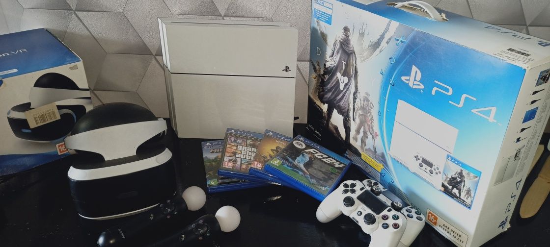 PS4 с VR, мувы, 2 геймпада