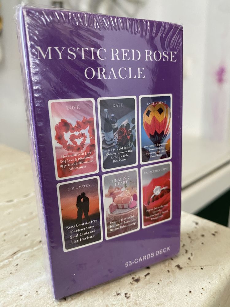 Mystic Red Rose Oracle Nou Set Tarot Oracol Sigilat