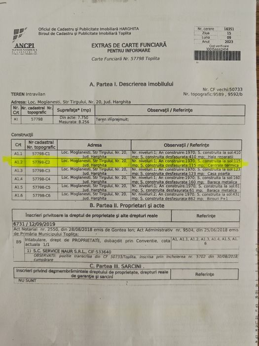 Clădire de vanzare