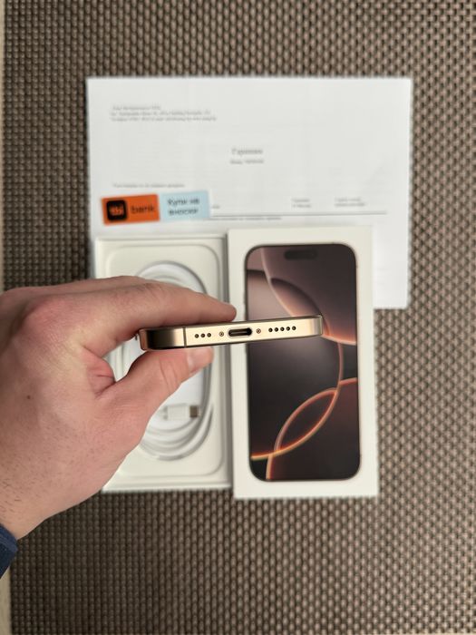 КАТО НОВ!/*ЛИЗИНГ*/ iPhone 16 Pro 128Gb Desert Titanium 24М гаранция