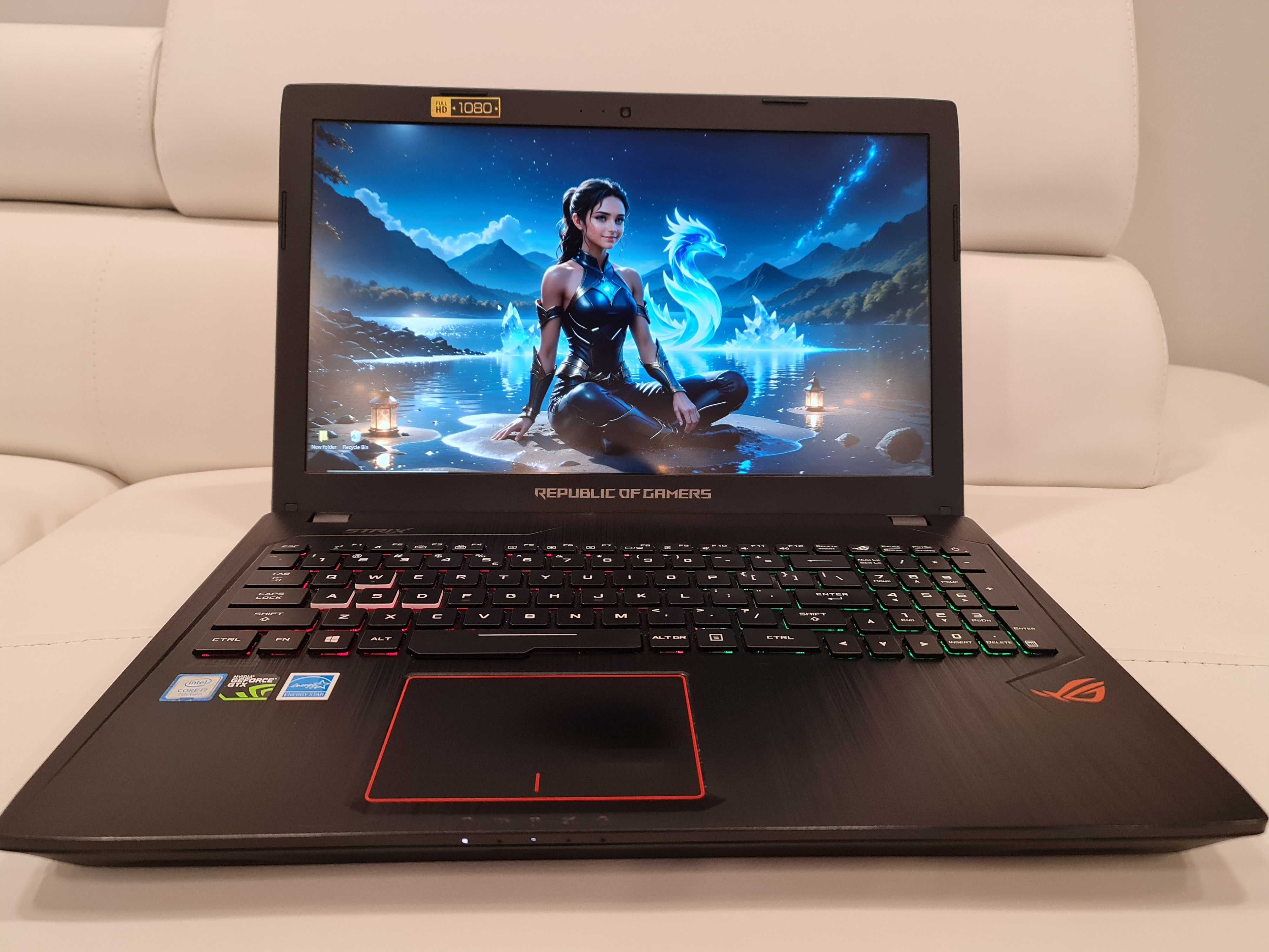 laptop ASUS ROG gaming , intel core i7,  4 gb video nvidia, ram 16 gb