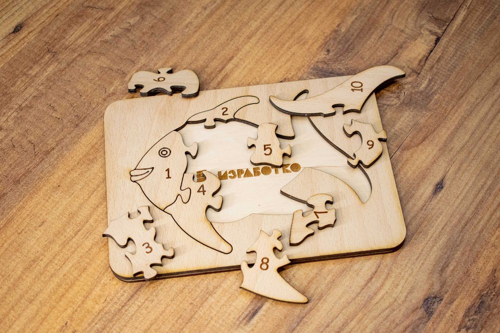 Образователни дървени пъзели с числа (различни видове)